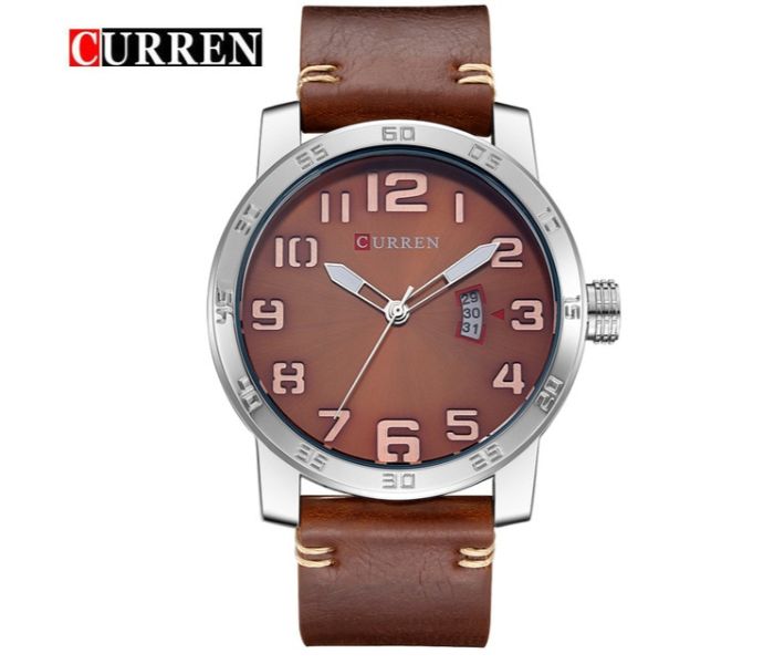 Curren 8254 Analog Quartz Watch For Men Brown - Zoom Image