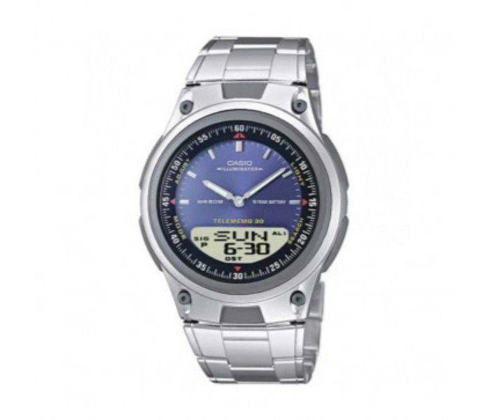 Casio AW-80D-2ADF Mens Analog and Digital Watch Silver and Blue - Zoom Image 3