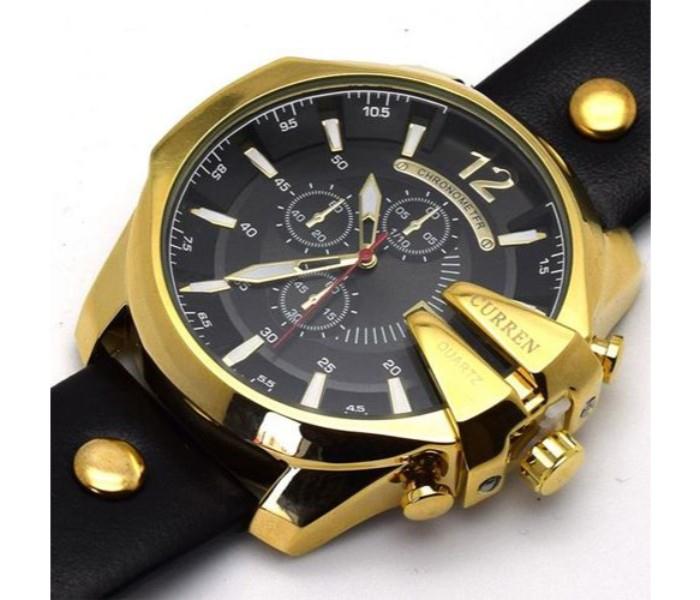 Curren 8176 Leather Band Analog Watch for Men Yellow - Zoom Image 2