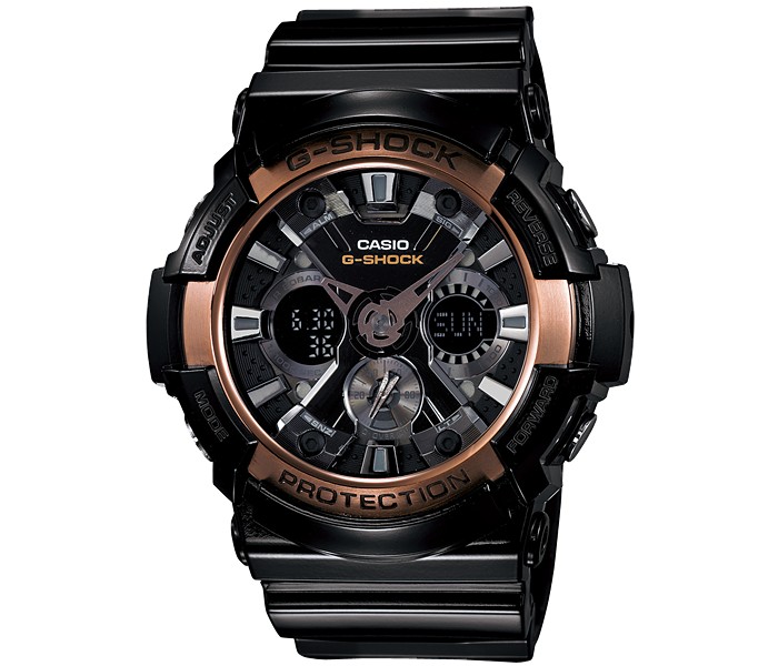 Casio G Shock GA-200RG-1ADR Mens Analog and Digital Watch Black - Zoom Image