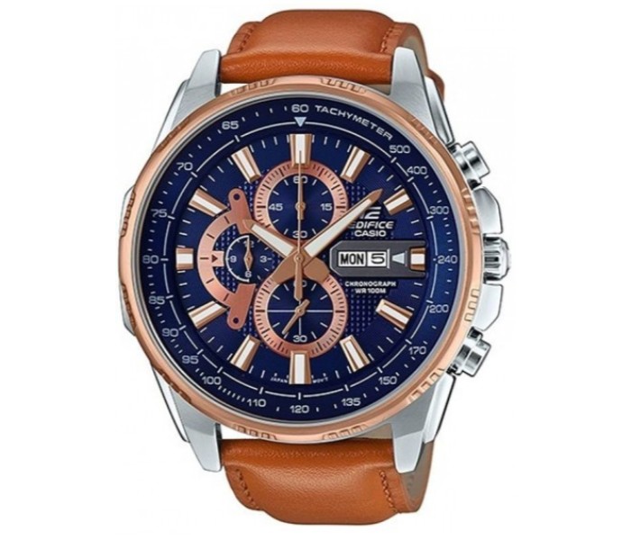 Casio Edifice EFR-549L-2AVUDF Mens Analog Watch Brown and Blue - Zoom Image