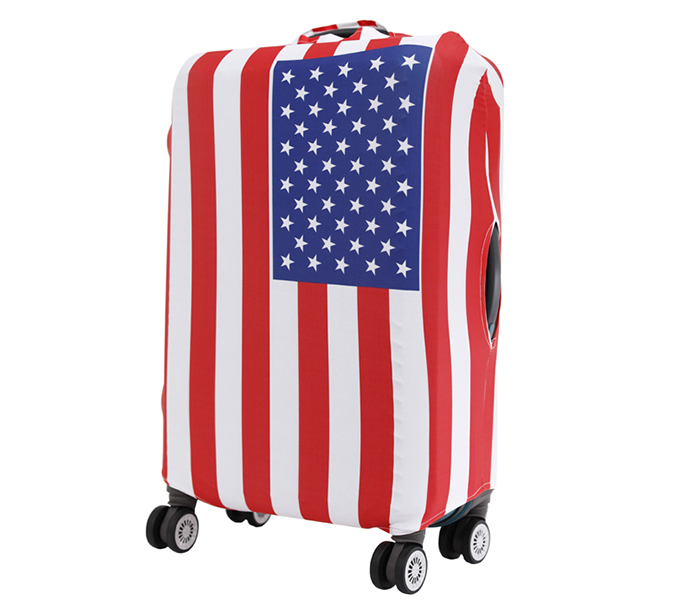 Para John PJLC9918M Luggage Cover Medium Size - Red & White - Zoom Image