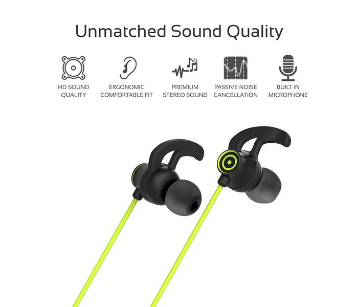 Promate SWIFT In-Ear Stereo Earphones with Microphone - Green - Zoom Image 2