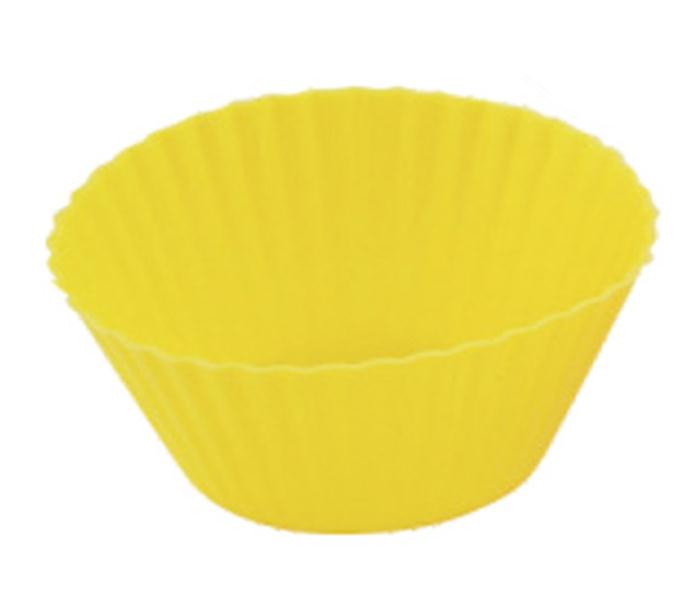 Royalford RF6498 Silicone Cupcake Mould - Yellow, 12 Pieces - Zoom Image