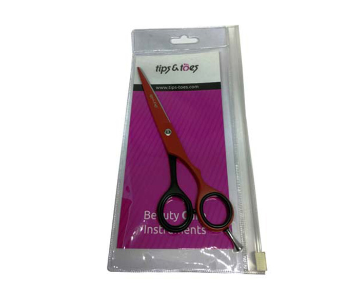 Tips & Toes TT-682 Super Cut- Stainless Steel Professional Barber Scissors - Red & Black - Zoom Image 3