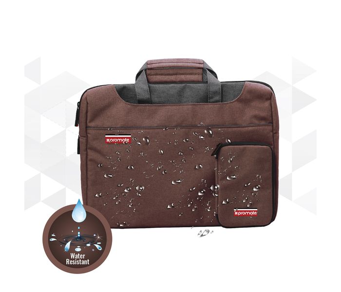 Promate Desire-L 15.4 inch Elegant Classic Design Messenger Bag, Brown - Zoom Image 2