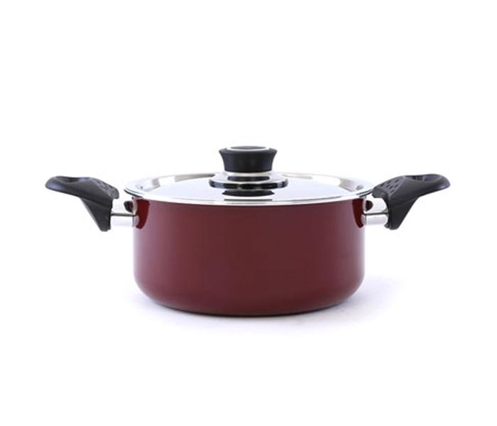 Royalford RF389C22 22 cm Non-Stick Cooking Pot - Maroon - Zoom Image 3