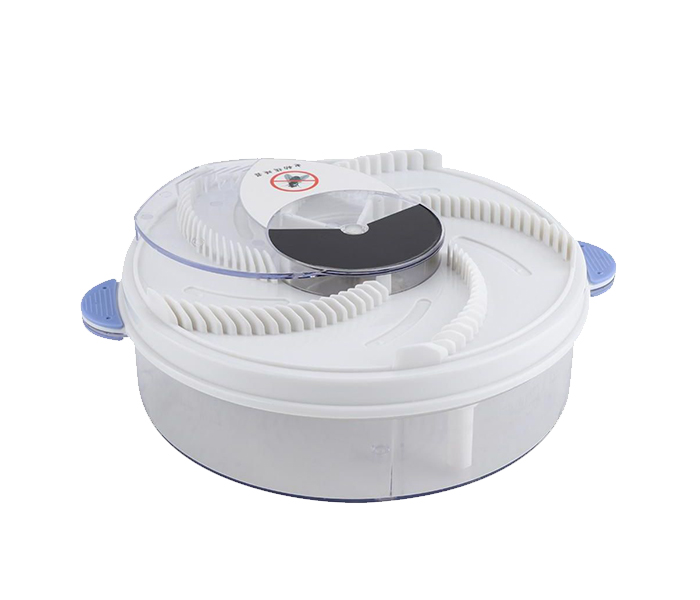 Krawn KW 37919 Electric Pest Repeller Fly Trap with Trapping Food Rotating Plate - White & Blue - Zoom Image 1