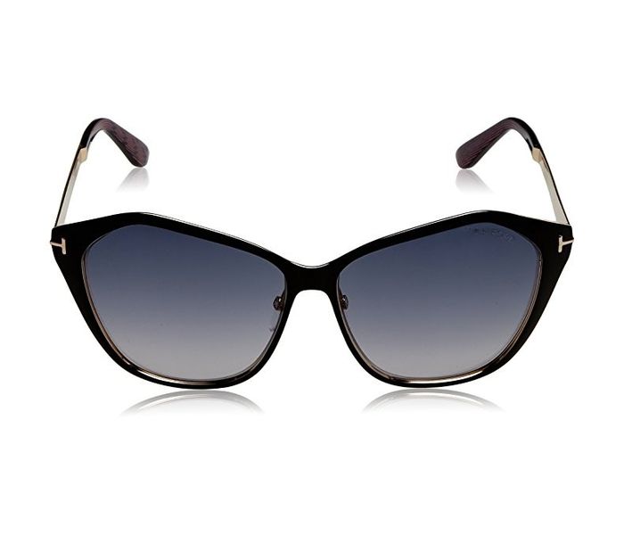 Tomford TF391 05B Lena Butterfly Black Gold Frame & Grey Gradient Mirrored Sunglasses for Women - Zoom Image 1