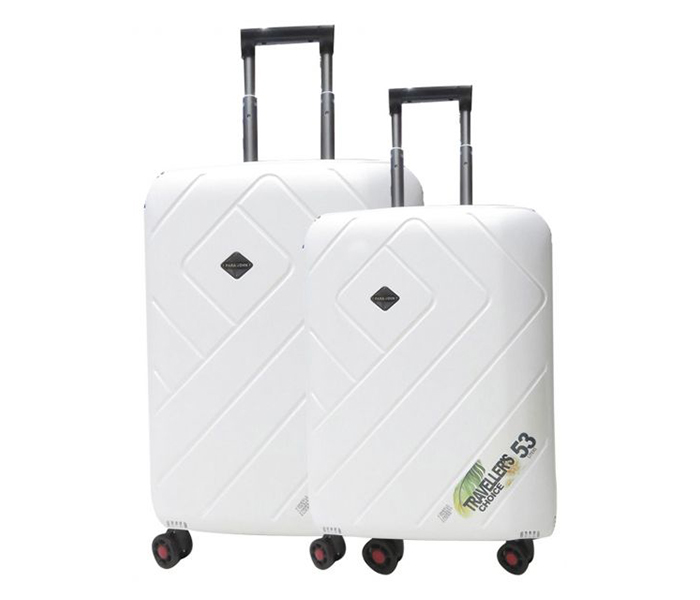 Parajohn PJTR2006W Trolley Bag Set of 2 Pieces - White - Zoom Image