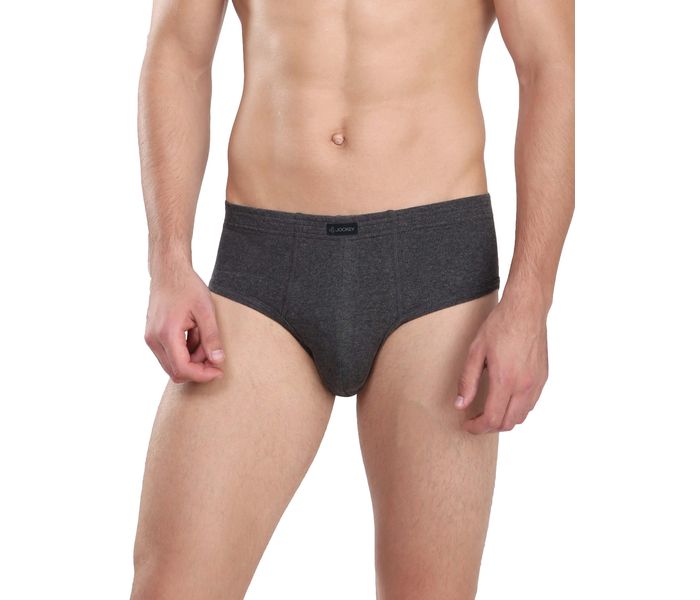 Jockey 1009-0210 Elance Contour Brief, Charcoal Melange/XXL - 2 Pieces Pack - Zoom Image