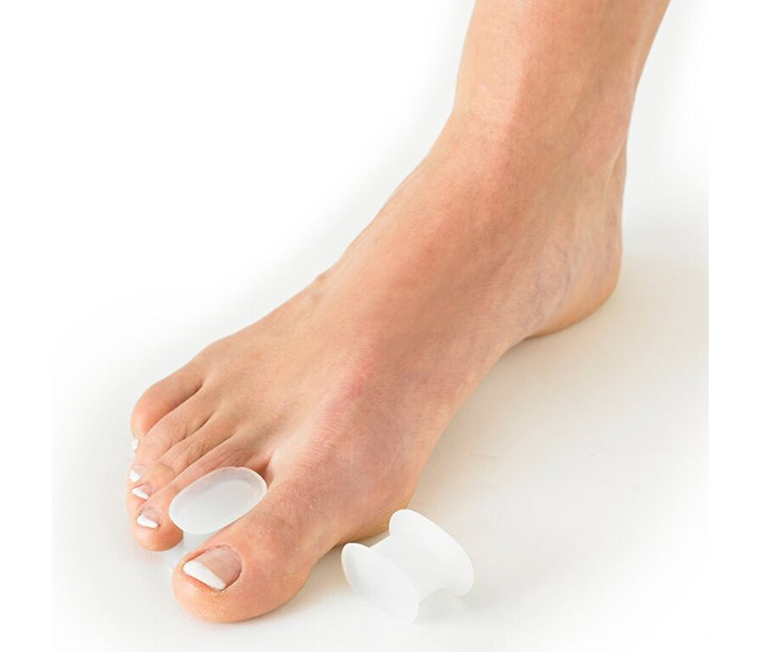 Footrite MN 7110 2 Pieces Silicon Gel Toe Protector Medium - White - Zoom Image 1