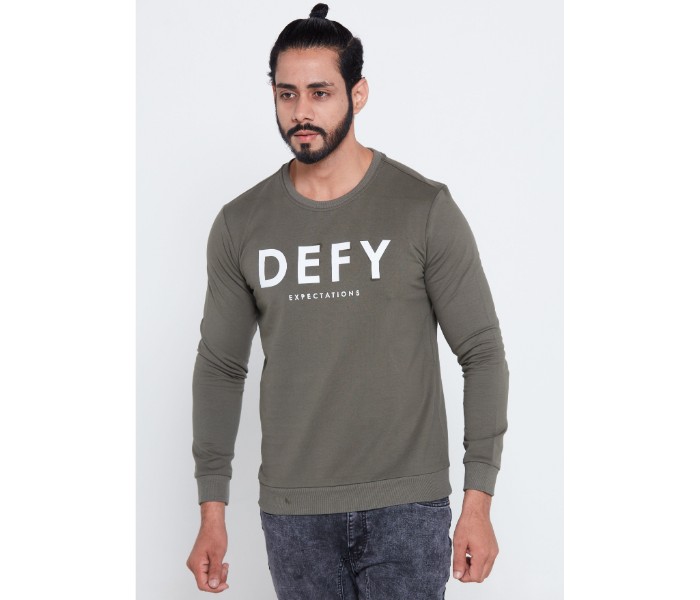 Petro OU10032 Printed Long Sleeve Round Neck T-Shirt XL-Green - Zoom Image 2