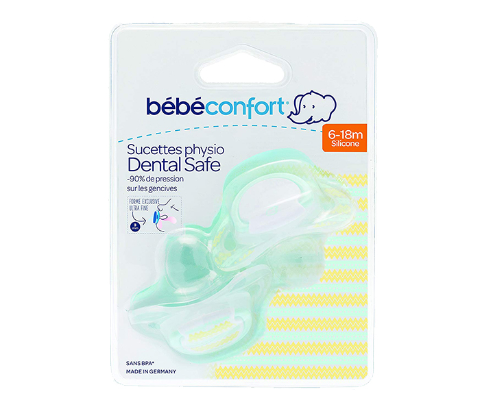 Bebe Confort 3104207400 Dental Safe Silicone Ethnic Pacifiers - 2 Pieces, Yellow & Teal - Zoom Image 4