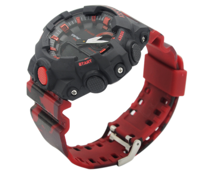 Galaxy GSW-758 Unisex Analog and Digital Sports Watch Black and Red - Zoom Image 2