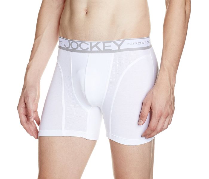 Jockey SP08-0105 Sport Performance Boxer Brief, White/XL - Zoom Image