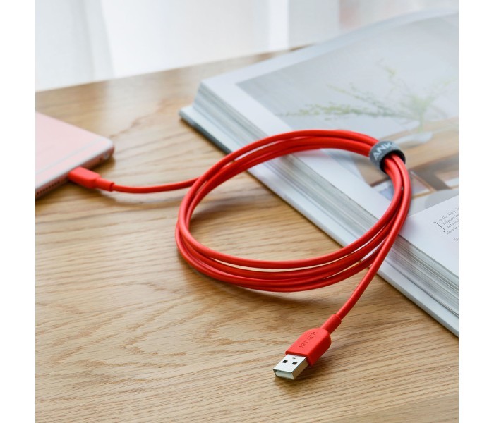 Anker A8433 Powerline II Lightning Cable 6 ft Red - Zoom Image 1