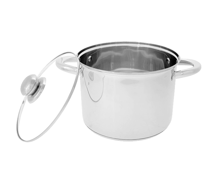 Royalford RFU9097 6 Litre Stainless Steel Stockpot with Glass Lid - Silver - Zoom Image 1