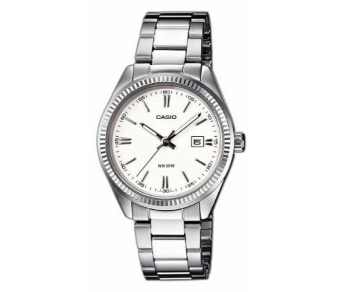 Casio LTP-1302D-7A1VDF (CN) Womens Analog Watch Silver and White - Zoom Image