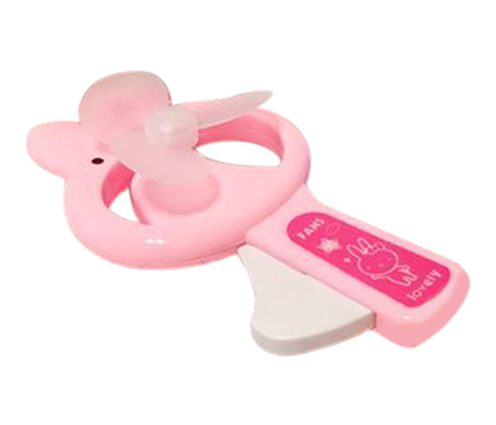 Zen Mini Cute Summer Hot Rabbit Hand Pressure Fan - Pink - Zoom Image