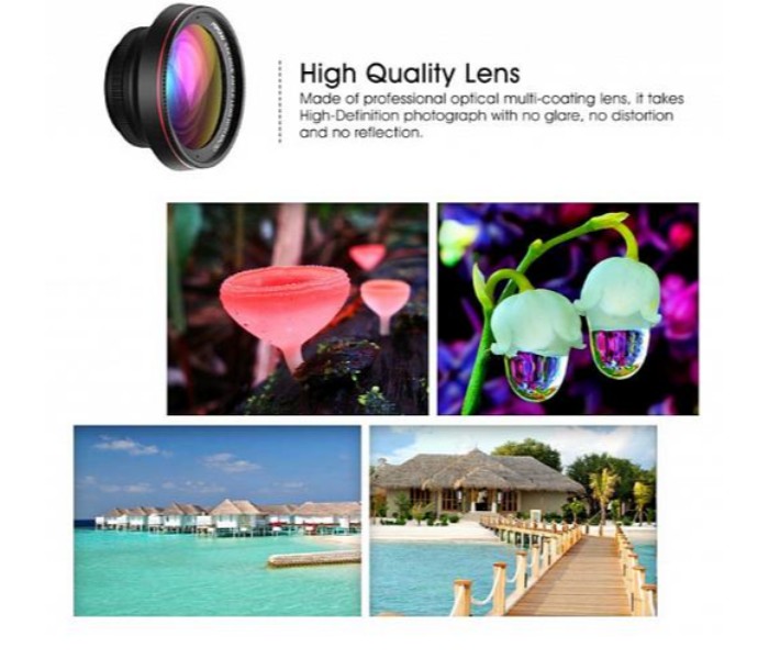 Universal Clip On 0.45X Wide Angle and Macro Photo Shoot Lens for Smartphones UCLWA86 Multicolor - Zoom Image 4