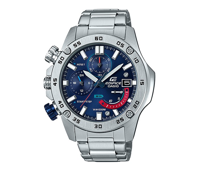 Casio Edifice EFR-558D-2AVUDF Mens Analog Watch Silver and Blue - Zoom Image