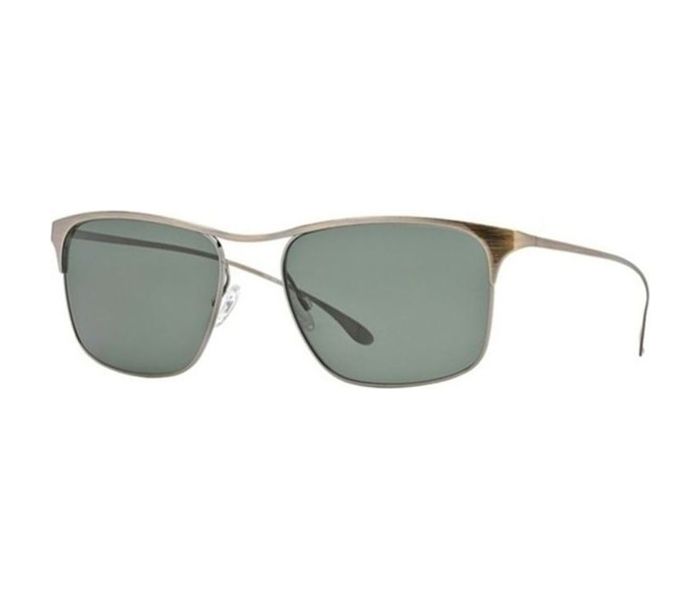 Paul Smith 0PM4068S 50399A Rectangular Antique Gold Frame & Green G15 Polar Mirrored Sunglasses for Unisex - Zoom Image