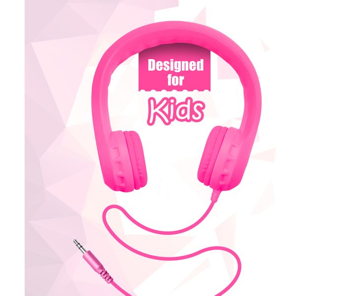 Promate Flexure Super Flexible Lightweight Kids-Safe Foam Headset, Pink - Zoom Image 3