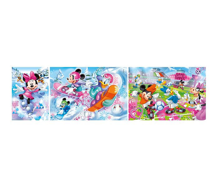 Clementoni 25198 Super Color Minnie Sport Children Puzzle - 3 x 48 Pieces - Zoom Image 1