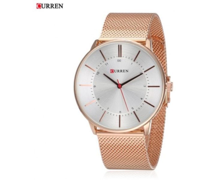 Curren 8303 Analog Quartz Watch For Men Rose Gold and Silver - Zoom Image 1