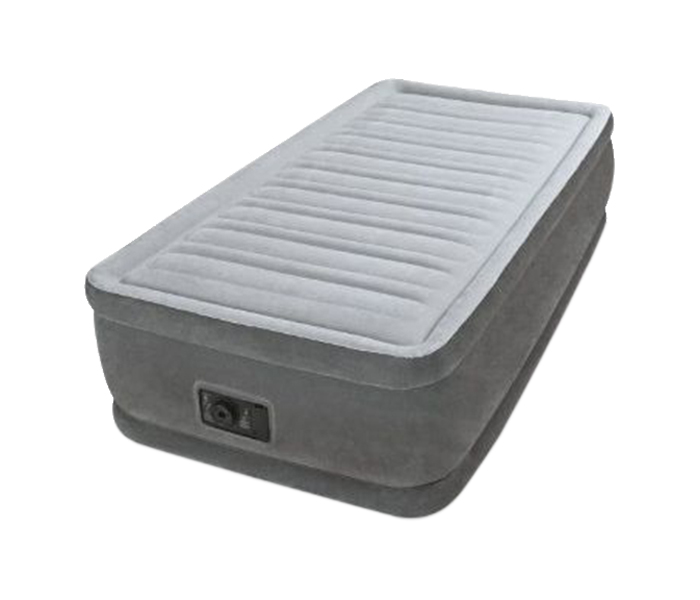 Intex ZX-64412 99 x 191 x 46CM Inflated Dura Beam Comfort Plush Elevated Airbed Single with Built-in Electric Pump - Zoom Image