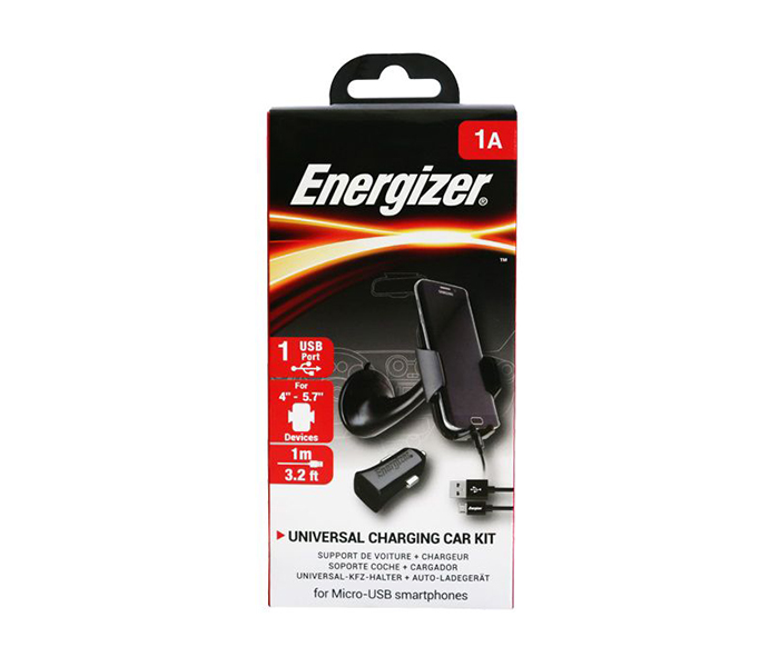 Energizer CARKIT1ACMC3 Car Charging Kit with 1 USB & 1 Micro USB Cable - Zoom Image 3