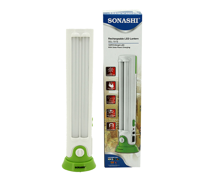 Sonashi SEL-701S 120 Piece Rechargeable LED Lantern with Solar Charging & Light Dimmer Function - Green - Zoom Image 3