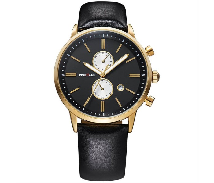 Weide WH 3302LB Mens Analog Watch Black and Gold - Zoom Image 4