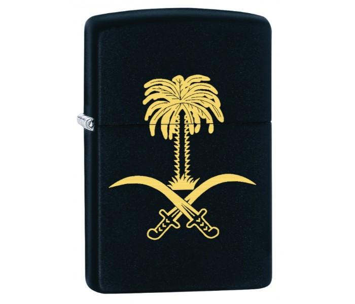 Zippo 218 325064  Regular Saudi Arabia National Flag Lighter Black - Zoom Image