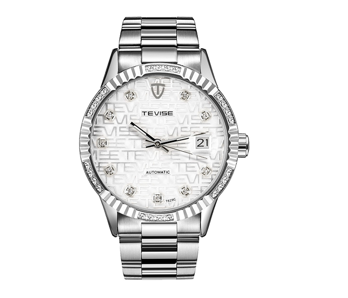 Tevise T629C Men's Classic Auto Date Mechanical Watch - White - Zoom Image