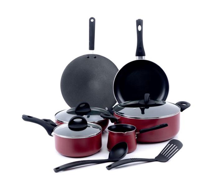 Royalford RF7864 Fin Line Non Stick Cookware Set - 11 Pieces - Zoom Image