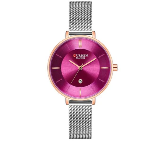 Curren 9037 Steel Analog Quartz Watch For Women Silver and Rose - Zoom Image 2