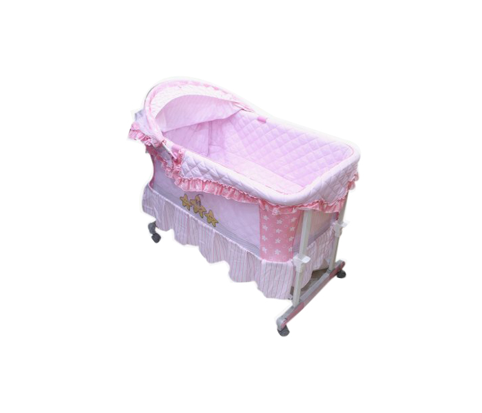 Baby Plus BP6597PINK Baby Crib with Retractable Hood - Pink - Zoom Image 2