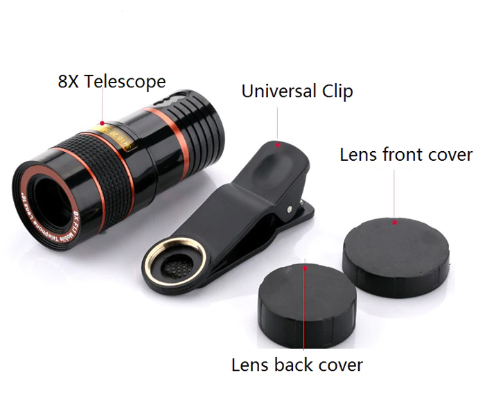 Mobile Phone Lens 8x 12x Optical Zoom Telescope Lens - Zoom Image 4