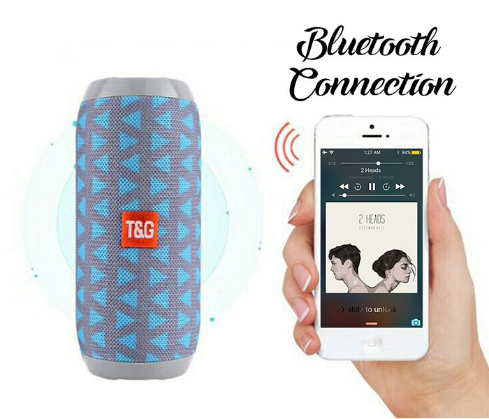 Splashproof Superb Bass Stereo Wireless Bluetooth Speaker with Micro SD, FM Radio & USB Support -TG117 - Zoom Image 1