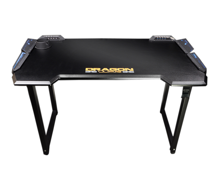 Dragon War GT-005 LED Gaming Desk - Black - Zoom Image 1