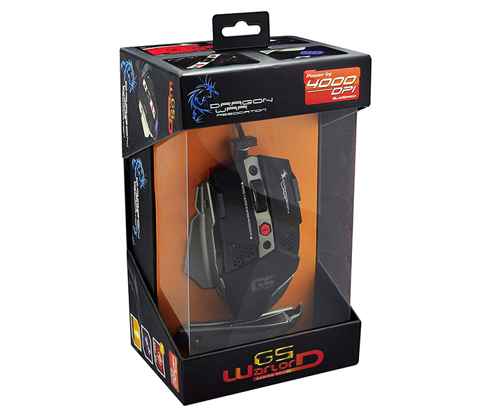 Dragon War G5 Warlord 4000 DPI Gaming Mouse with Macro - Black - Zoom Image 4