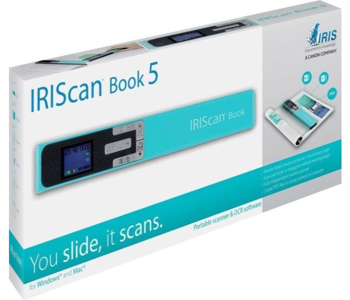 IRIS 458741 Scan Book 5 Portable Scanner Turquoise - Zoom Image 1