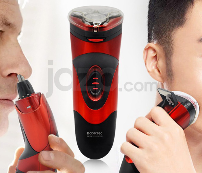 Babe Tec BT-8028 3-in1 Multi Purpose Shaver - Red & Black - Zoom Image 1