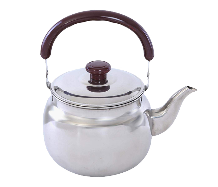 Royalford RF6186 2 Litre Stainless Steel Tea Kettle - Silver & Maroon - Zoom Image 1