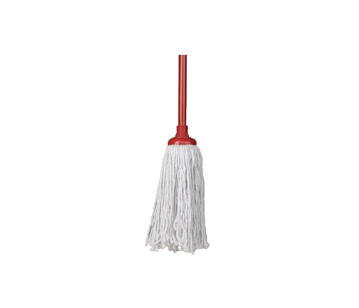 Britemax WM-312-300G 100% Cotton Round Mop with Stick - Red - Zoom Image