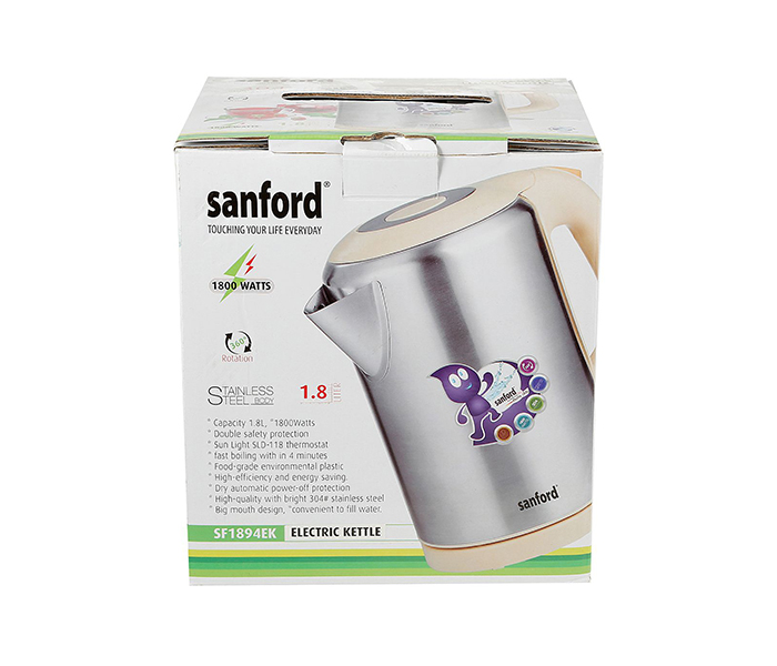 Sanford SF1894EK BS 1.8 Litre Stainless Steel Electric Kettle - Zoom Image 2