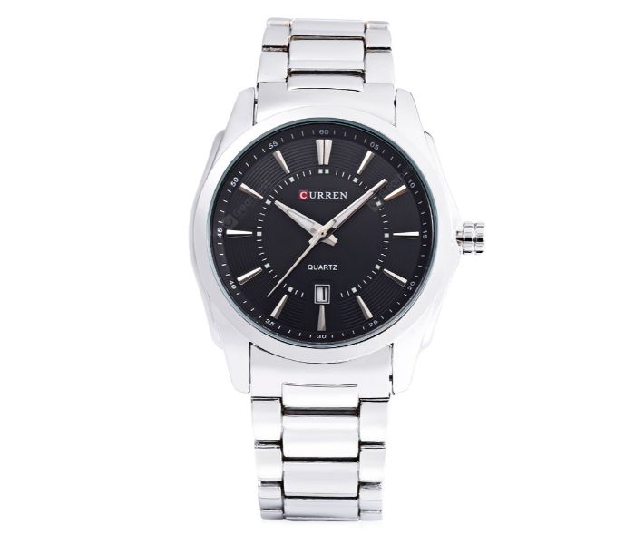 Curren 8072 Stainless Steel Analog Watch For Men Silver And Black - Zoom Image 2