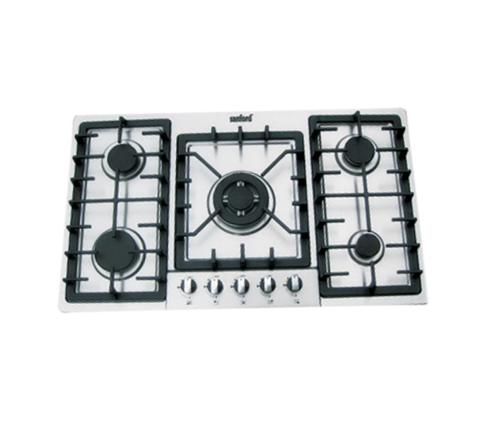 Sanford SF5465GH BS Stainless Steel Five Burner Gas Hob - Zoom Image